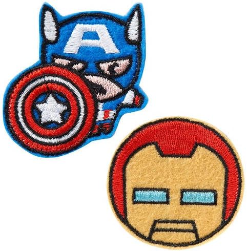 Gutzy Gear The Avengers Captain America and Iron Man Patches (2 Pack)