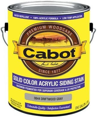 Cabot Samuel 0844-07 Gallon Voc Solid Color Acrylic Siding Stain - Driftwood Gray, Pack Of 4