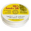 Silk Bead Stringing Thread White #2