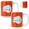 Los Angeles Clippers NBA 2pc Ceramic Gameball Mug Set - Primary Logo by Great American Products