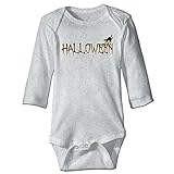 NINKI ベビー服 ハロウィンと猫 長袖 カバーオール 6ヶ月~24ヶ月 100%コットン 出産祝い Size 12 Months グレー