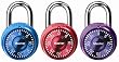Master Lock Mini Combination Locks in Blue, Purple, and Pink, 3-Pack #1533TRI