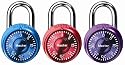 Master Lock 1533TRI Mini Combination Locks in Blue, Purple, and Pink, 3-Pack