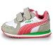 PUMA Cabana Racer Hook-And-Loop Fashion Sneaker (Toddler/Little Kid),Gray Violet/White/Shocking Pink,10 M US Toddler