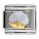 Golden Italian Charm Bracelet Seashell By Price