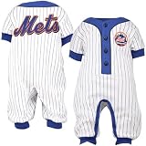 Majestic New York Mets Infant Royal Blue Pinstripe Coveralls