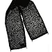Black Flame Scarf in Burnout Velvet Finished with Charms or Cloisonne Beads