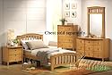 Furniture online: 4pc Full Size Bedroom Set Maple Finish