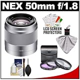 Sony Alpha NEX E-Mount 50mm f/1.8 OSS Telephoto Lens with 3 UV/FLD/PL Filters + Cleaning Kit for NEX-3, NEX-C3, NEX-5, NEX-5N & NEX-7 Digital Cameras & NEX-VG10, NEX-VG20 Camcorders
