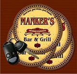 MANKER'S Family Name Bar & Grill Coasters