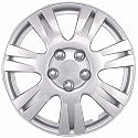 Drive Accessories KT1003-15S/L 15" Silver and Lacquer ABS Plastic Wheel Cover Replica Hubcaps - Pack of 4