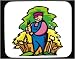 Mouse Pad with man, human, body, individuals, individual, Farmer, wheat, persons, ear, kernels, counting, each, humans, holding, farming, people, farm, exp, person, land