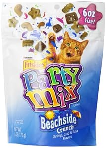 Friskies Party Mix Beachside Crunch Cat Treats With Shrimp, Crab and Tuna Flavors, 6ounce - Pouch (Pack of 7) Friskies Party Mix Beachside Crunch Cat Treats With Shrimp, Crab and Tuna Flavors, 6ounce - Pouch (Pack of 7)