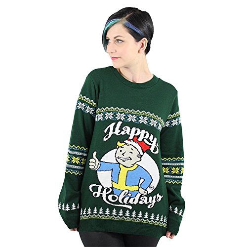 Fallout Official Happy Holidays Christmas Sweater – Large Fallout Official Happy Holidays Christmas Sweater – Large