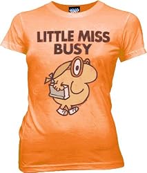 Junk Food Little Miss Busy Orange Juniors/Ladies T-Shirt Tee