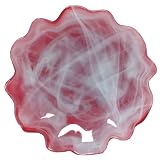 Colorful Recycled Art Glass Ruby Red Blossom Plate 12.75