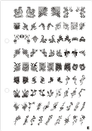 2012 neue Kollektion von Stamping Nail Art Jumbo Schablone.&nbsp;B&uuml;ndel&nbsp;von 3&nbsp;Stamping Nail Art Preisvergleich
