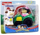 Little People Tractor with a Girl and a Cow