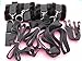 Lavani Sm Crazy Sex Toy Under the Bed Restraint System Neoprene Bed Restraints Kits for Bondage and Bdsm Sex Toy Lock Down Durable Portable Large Straps with Steel Hooks Attached with Handcuffs and Ankle Cuffs(Black)
