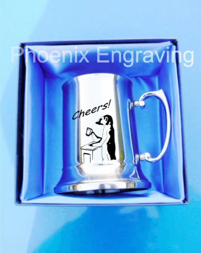 Personalised Engraved Stainless Steel Tankard Gift, Meerkat, Free Engraving, Luxury Gift Box