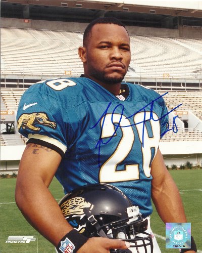 FRED TAYLOR,JACKSONVILLE JAGUARS,FLORDIA GATORS,SIGNED,AUTOGRAPHED 8X10,PHOTO,COA AND PROOF PIC