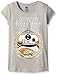 STAR WARS Big Girls BB-8 The Force Awakens Short Sleeve Tee, Heather Grey, Large-12/14