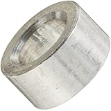 Round Spacer, Aluminum, Plain Finish, #12 Screw Size, 3/8" OD, 0.218" ID, 3/16" Length (Pack of 10)