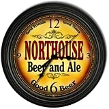 Northouse 's Beer and Ale Black Cascading Pub Style Wall Clock