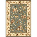 KAS Oriental Rugs. Inc. Alexandria 2 x 3 Alexandria Blue/Ivory Rose Garden Area Rug