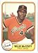 1981 Fleer # 434 Willie McCovey San Francisco Giants Baseball Card - In A Protective ScrewDown Display Case!