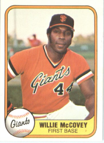 1981 Fleer # 434 Willie McCovey San Francisco Giants Baseball Card - In A Protective ScrewDown Display Case!