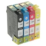 Compatible Black Cyan Magenta Yellow set T1285 Ink Cartridge for the Epson Stylus Office BX305F BX305FW and Epson Stylus S22 SX125 SX420W SX425W Easy to install NO FUSS Cartridges