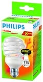 Philips Energy Saving Lightbulb 20w ES Cap Tornado T3 1 Pack