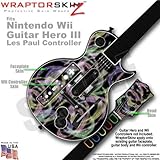 Neon Swoosh on Black Skin by WraptorSkinz TM fits Nintendo Wii Guitar Hero  ....