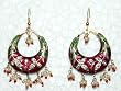 Lakh Earrings-indian Costume Handmade Imitation Bridal Wedding Fashion Lakh / Lac Kundan Jewellery, Mogul Interior