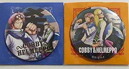 One Piece straw mugiwara store Limited yakara Badge BLUE FIRE coby&hellmeppo
