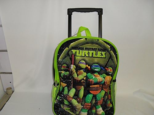 Teenage Mutant Ninja Turtles 16" Back Pack Book Bag Wheels Roller Rolling