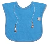 Frenchie Ear Buds Contemporary Feeder Bib, Baby Blue
