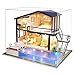 Spilay DIY Miniature Dollhouse Wooden Furniture Kit,Handmade Mini Modern Apartment Model with Dust Cover & Music Box ,1:24 Scale Creative Doll House Toys for Children Gift(Time Apartment) a066