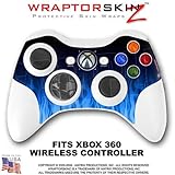 Fire Blue Skin by WraptorSkinz TM fits XBOX 360 Wireless Controller (CONTROLLER NOT INCLUDED)