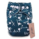 iZiv新生児1厚いおむつ付きオーガニック幼児防水/調整/再利用可能/洗えるポケット布おむつのフィット赤ちゃん0.5-3歳(方程式)