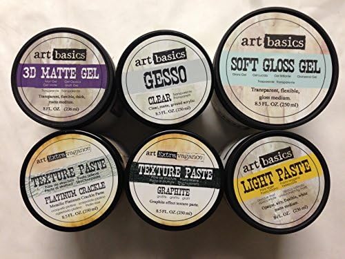 Summer 2014 Prima Marketing New Releases: 6 jars of Mix-Media products 2: Texture, Gesso, Paste and Gels