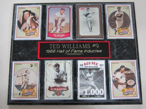 Boston Red Sox Ted Williams 8 Card Plaque