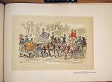 Rotten Row Horse Carraige Gathering People Hand Colored Rotten Row Horse Carraige Gathering People Hand Colored