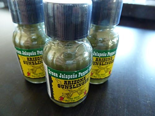 ARIZONA GUNSLINGER Hot Sauces - Variety - .75 Fl.oz. (Green Jalapeno - 3 Mini Bottles)