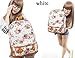 Backapck Women girl lady Fashion Vintage Cute Flower School Book Campus Bag Backpack Color : White BB 05