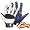 Cutters Gamer Padded Football Gloves - Men's ( sz. L, White/Navy/Black )