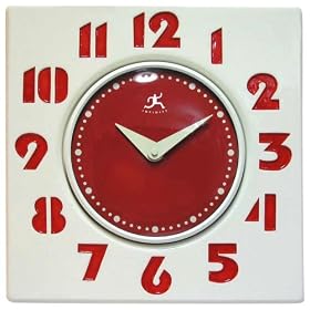 Infinity Instruments Deco Retro Kitchen Clock Wall Clock