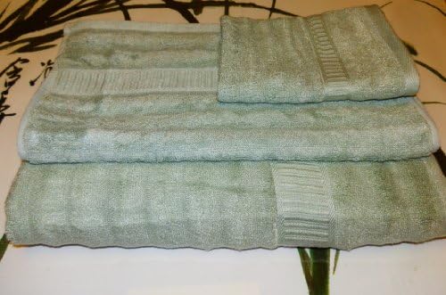 AmeriBamboo 100% High Quality Bamboo Fiber 700 GSM 3-Piece Towel Set (Light Green)
