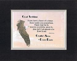 [Motivational Sayings] - Goals Setting . . . 8 x 10 Inches Sayings set in Double Beveled Matting